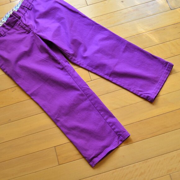 Boden Purple Cropped Pants Size 10R - Picture 3 of 8
